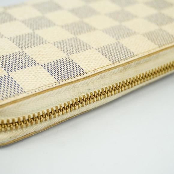 Louis Vuitton Long Wallet Damier Azur Zippy N60019 White Men's Women's - Picture 12 of 15